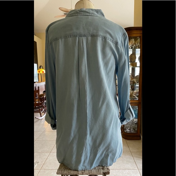 Charter Club Long Jean Shirt Easy Wear Pockets NWT - Picture 2 of 9